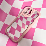 WAVY MIRROR CASE PINK