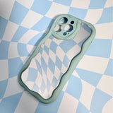 WAVY MIRROR CASE BLUE