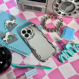 WAVY MIRROR CASE CHROME