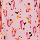 CANDY CANE GIRL HENLEY KNIT PJ SET