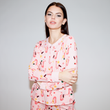 CANDY CANE GIRL HENLEY KNIT PJ SET