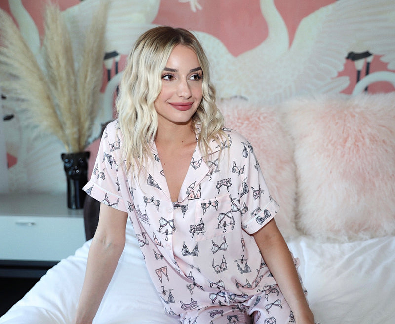 Peachy Satin Camisole Pajamas Set – SHOP CANARY CLOTHING