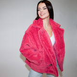 TEDDY CROPPED COAT ROSE