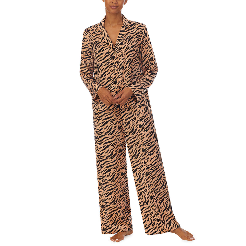 Tiger Queen - Women's Organic Cotton Pajama Pants - Navy