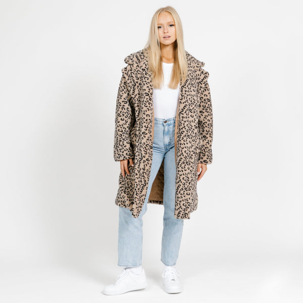 Animal print shop teddy coat